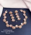 Silver And Rose Gold AD Diamond Necklace 4 Catalog
